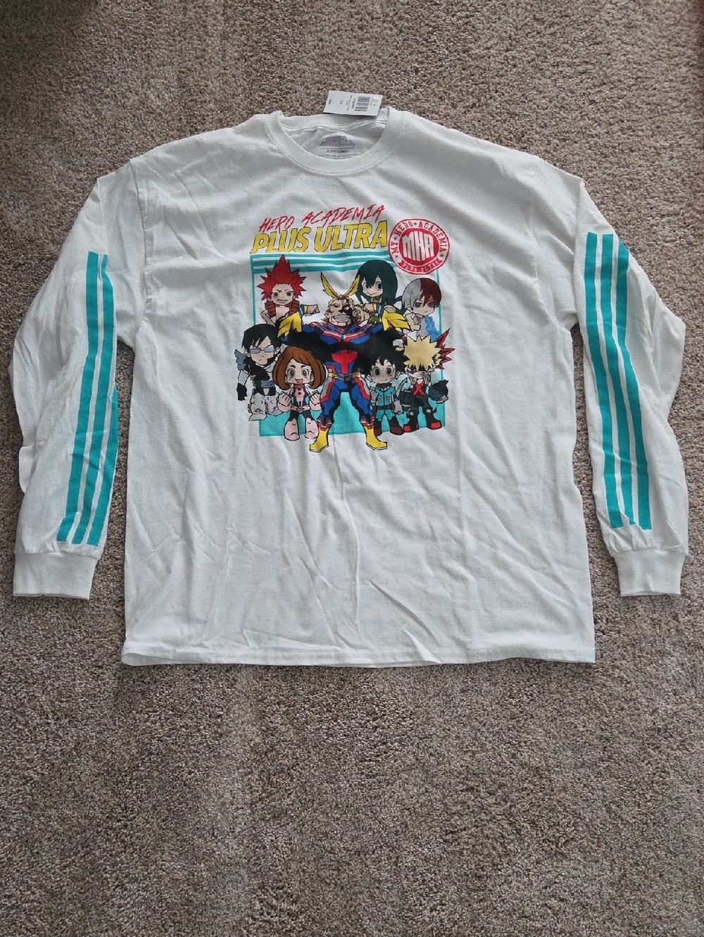 NWT My Hero Academia Long Sleeve Tee, Mens L